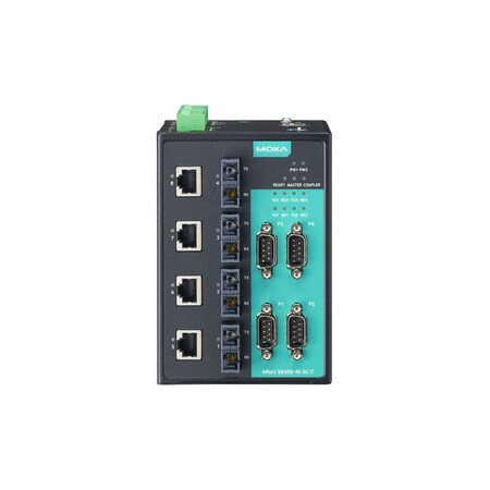 Moxa 4 Rs-232/422/485Ports, 4 10/100M EthernetPorts, 4 100M Single-Mode NPort S8458-4S-SC-T